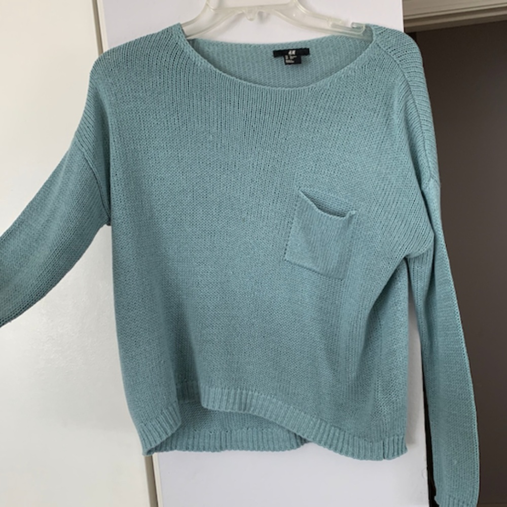 H&M Blue Pocket Sweater